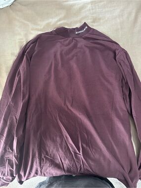 Alphalete Men's Long-Sleeve Crew in Burgundy Plum